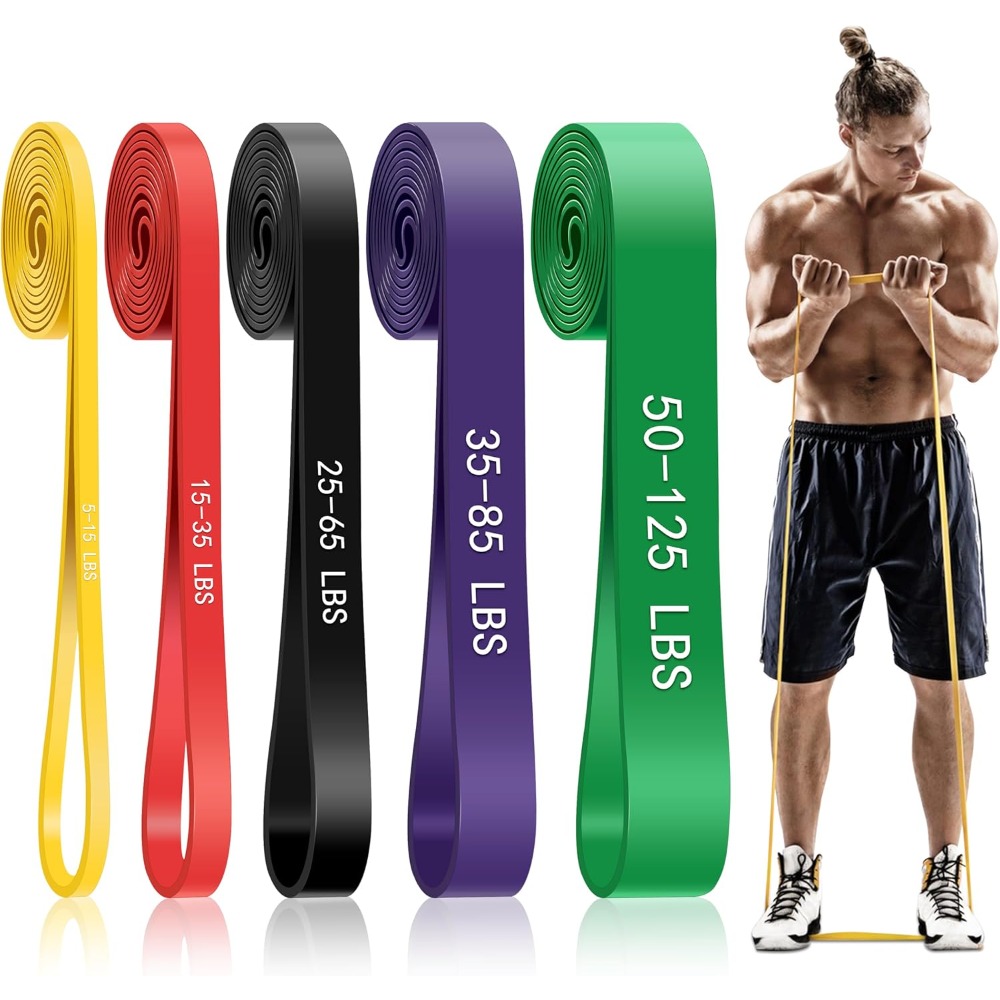 Resistance Bands Set With Handles - Эспандеры для подтягиваний, 5-уровневые эспандеры для