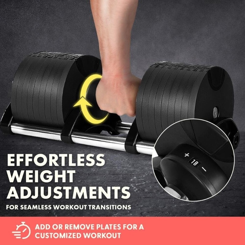 Adjustable Dumbbell Pair 40Kg - Большой набор регулируемых гантелей для фитнеса