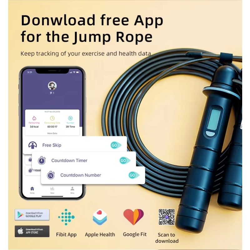 Smart Jump Rope Digital Counter - Горячая распродажа: оптовая продажа электронных беспроводных