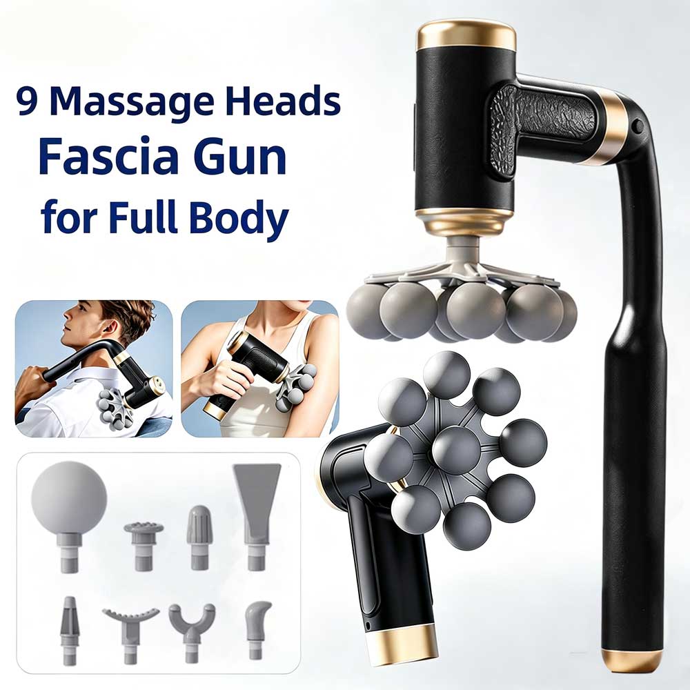 Electric Massage Gun Deep Tissue - Массажный пистолет 2-в-1 с длинной и