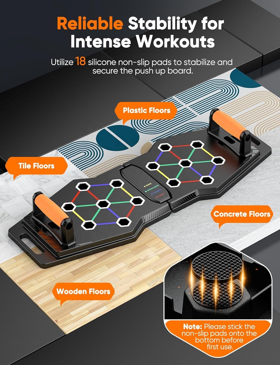 Pilates Bar Kit With Resistance Bands - Многофункциональный складной набор для фитнеса: доска