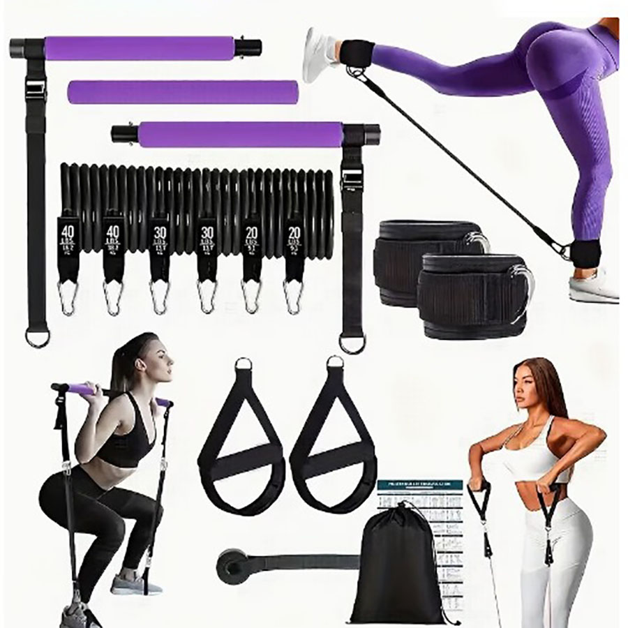 Набор эспандеров с сопротивлен – обзор и цена Pilates Bar Kit With Resistance Bands