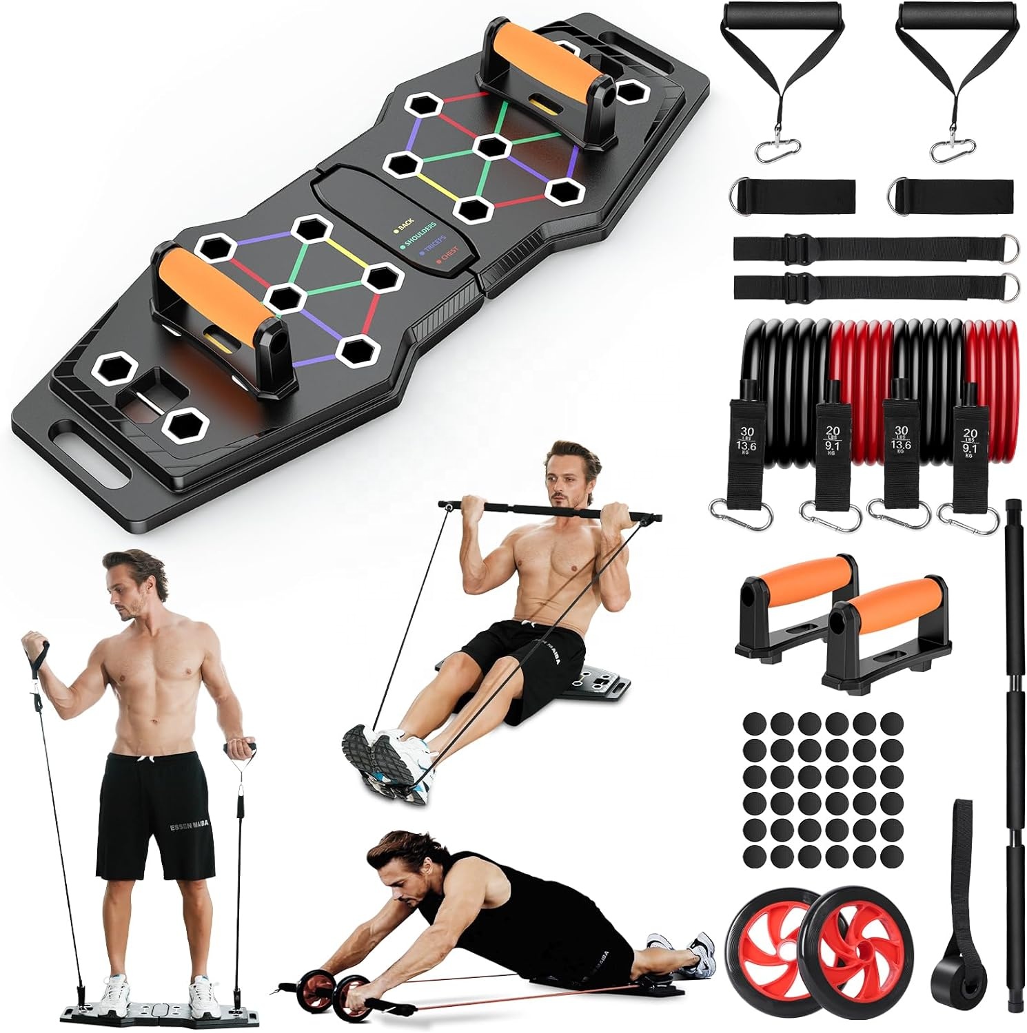 Многофункциональный складной н – обзор и цена Pilates Bar Kit With Resistance Bands