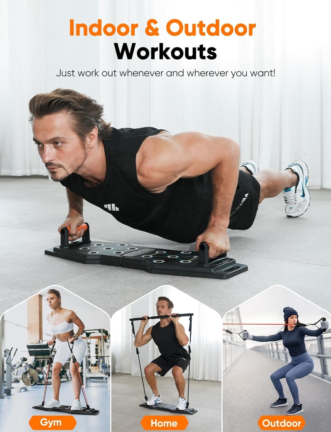 Многофункциональный складной н – обзор и цена Pilates Bar Kit With Resistance Bands