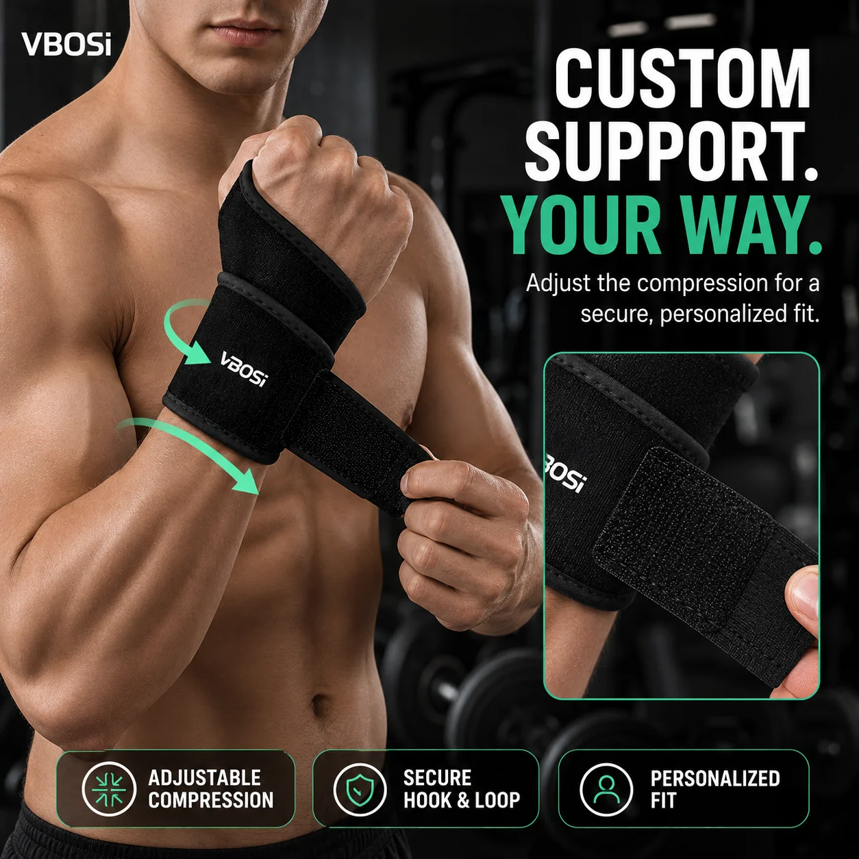 Регулируемый бандаж для запяст – обзор и цена Wrist Wraps Weightlifting Support