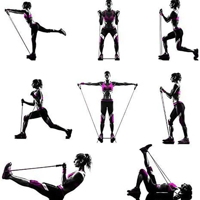 Эспандеры с ручками для упражн – обзор и цена Resistance Bands Set With Handles